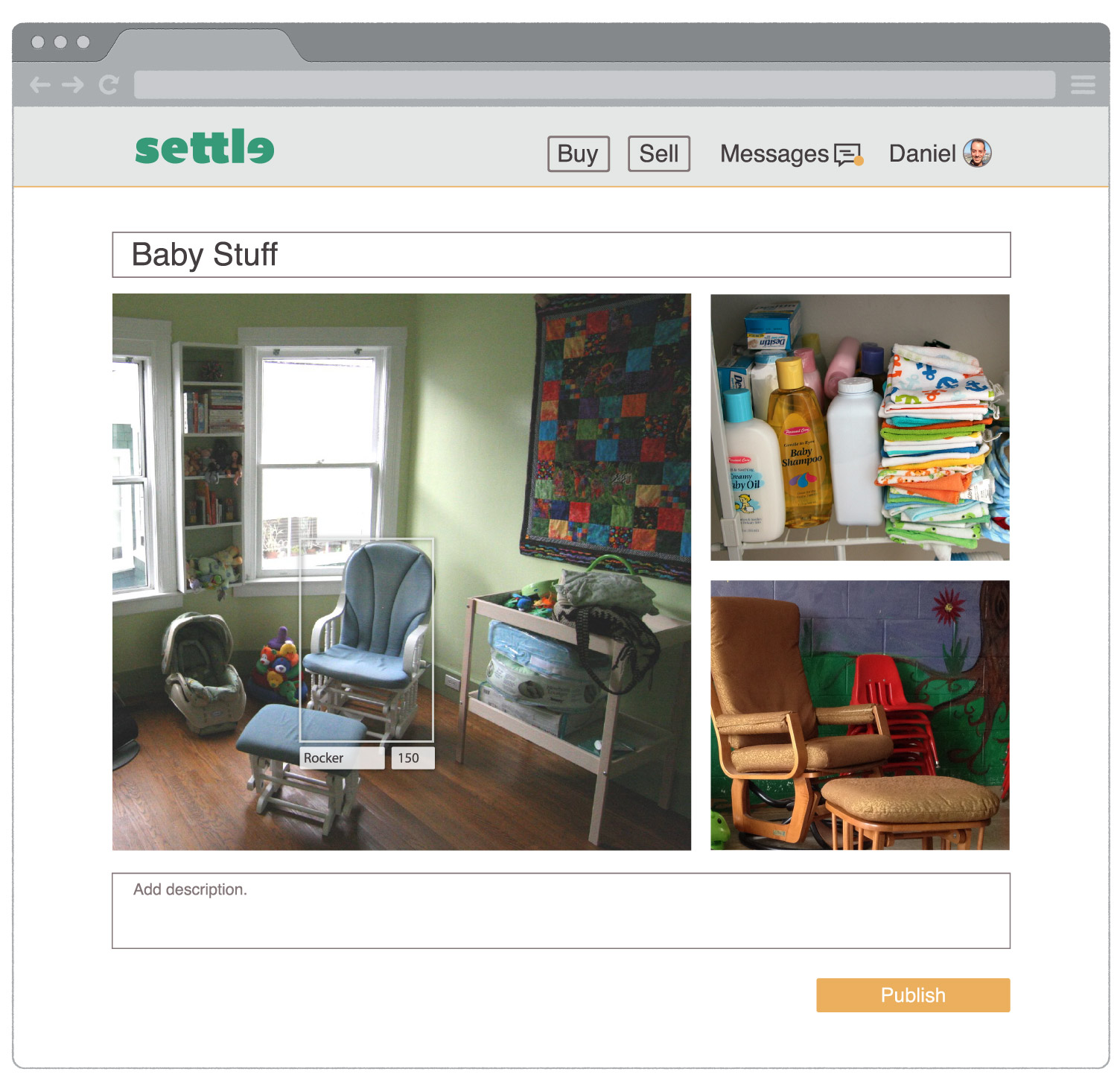 Settle desktop interface for sellers