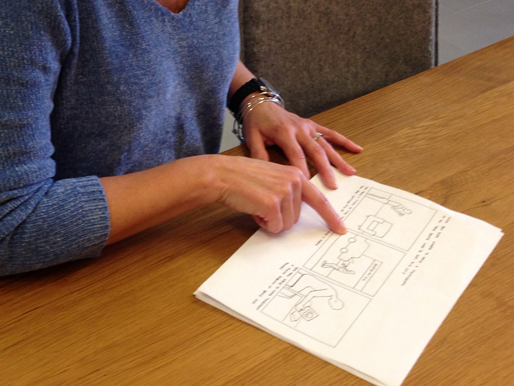 Service scenario storyboard